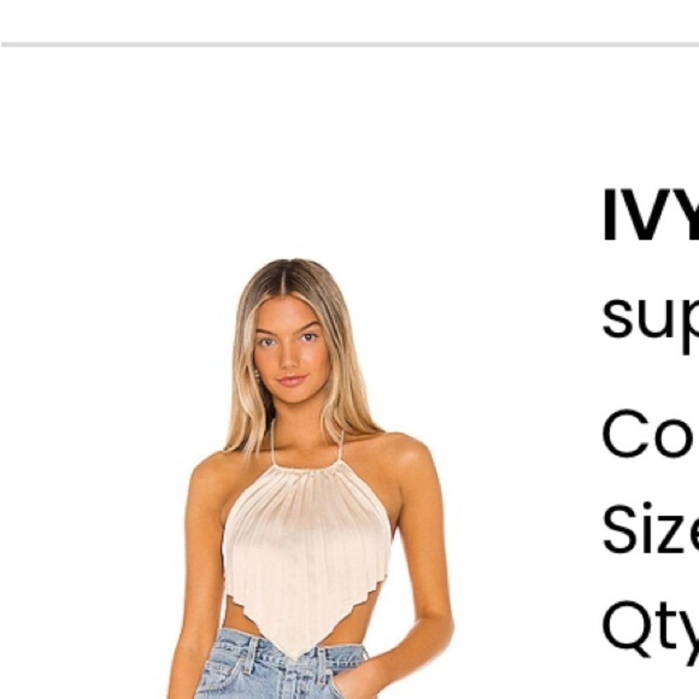 Super down - Ivy halter top in champagne